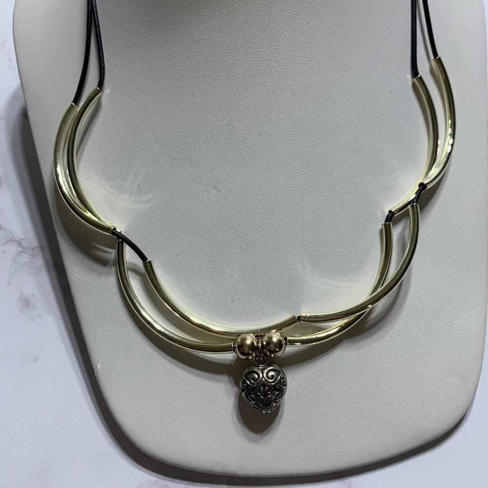 Lizzy James Two Toned Gold & Silver Statement Necklace